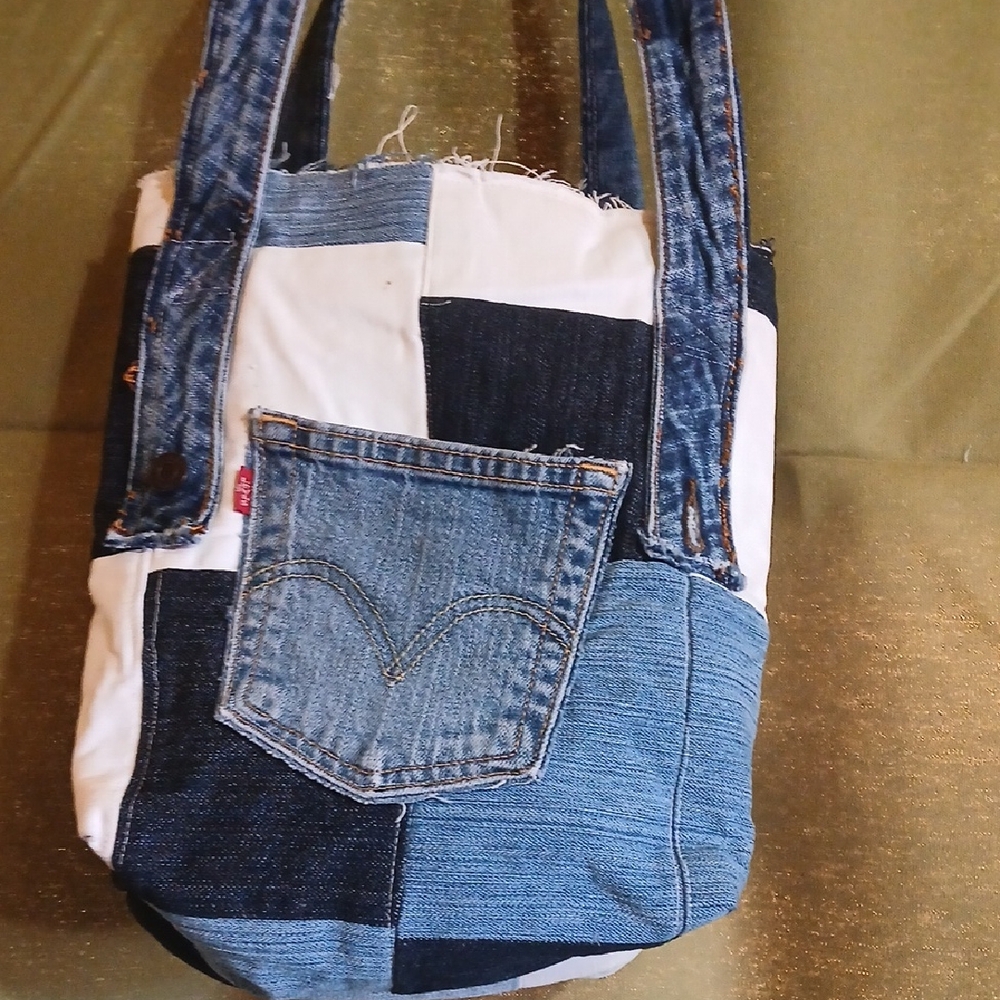 Patchwork Denim Tote Bag